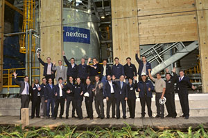 Nexterra staff at the opening of the UBC bioenergy plant.